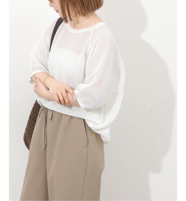 JOURNAL STANDARD relume「リネンミックスメッシュハーフスリーブプルオーバー」|ニット・セーター|