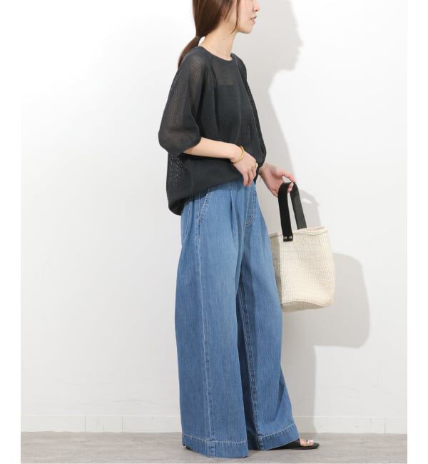 JOURNAL STANDARD relume「リネンミックスメッシュハーフスリーブプルオーバー」|ニット・セーター|
