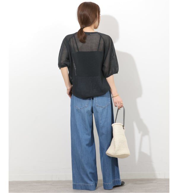 JOURNAL STANDARD relume「リネンミックスメッシュハーフスリーブプルオーバー」|ニット・セーター|