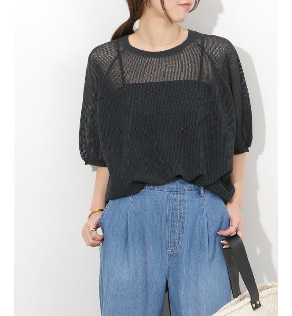 JOURNAL STANDARD relume「リネンミックスメッシュハーフスリーブプルオーバー」|ニット・セーター|