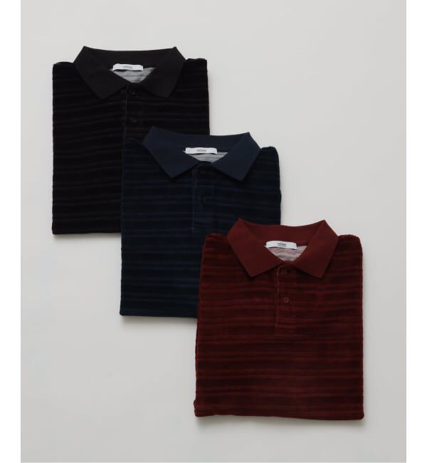 JOURNAL STANDARD relume「ベロア ボーダー ポロシャツ」|ポロシャツ|
