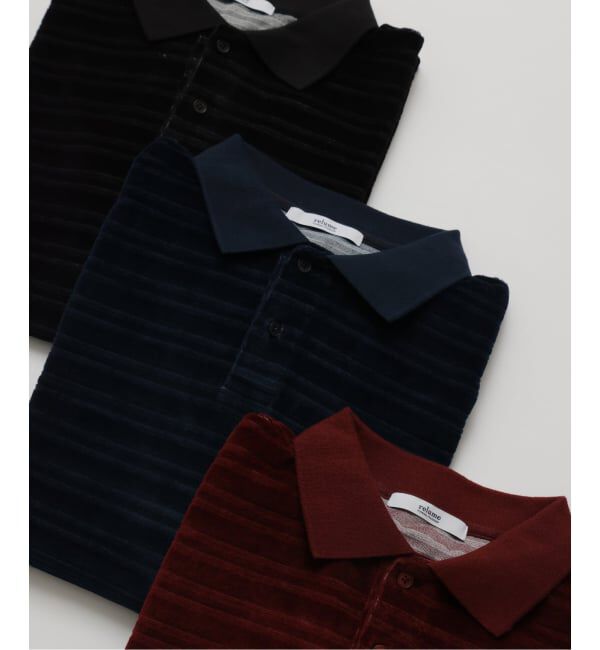 JOURNAL STANDARD relume「ベロア ボーダー ポロシャツ」|ポロシャツ|