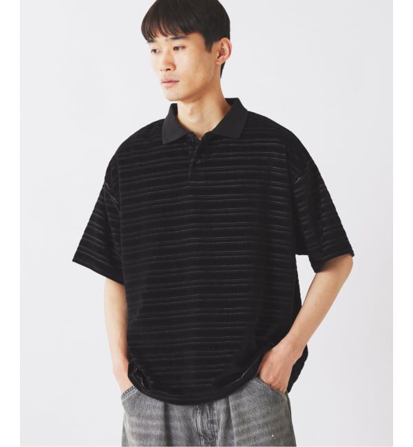JOURNAL STANDARD relume「ベロア ボーダー ポロシャツ」|ポロシャツ|