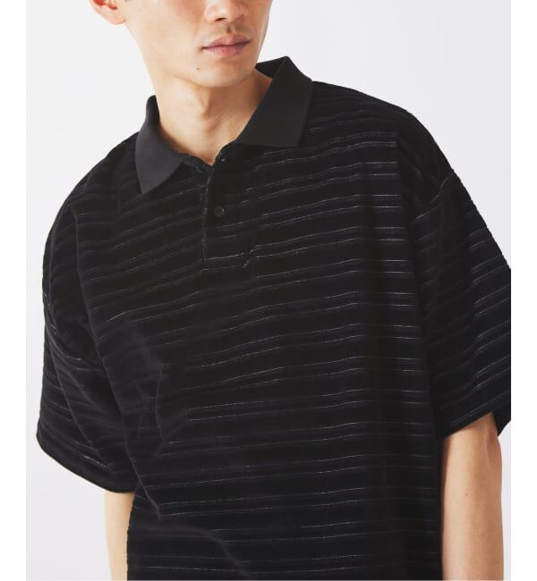 JOURNAL STANDARD relume「ベロア ボーダー ポロシャツ」|ポロシャツ|