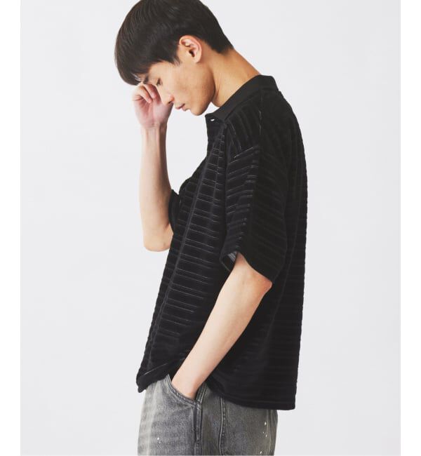 JOURNAL STANDARD relume「ベロア ボーダー ポロシャツ」|ポロシャツ|