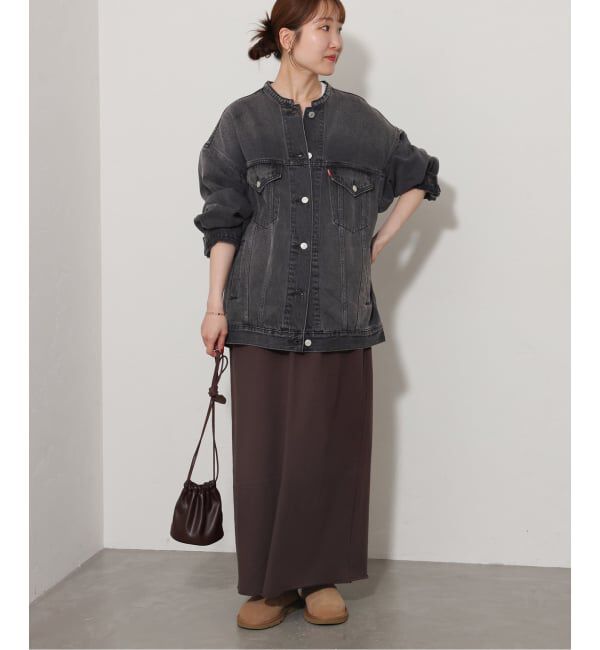 JOURNAL STANDARD relume「《予約》別注【LEVI&rsquo;S】COLLARLESS XL TRUCKER BK：デニムジャケット」|デニムジャケット|