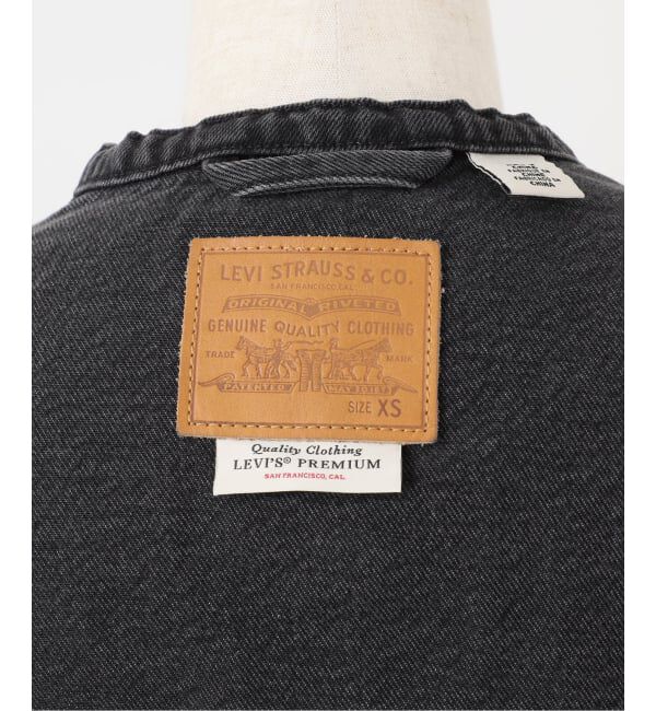 JOURNAL STANDARD relume「《予約》別注【LEVI&rsquo;S】COLLARLESS XL TRUCKER BK：デニムジャケット」|デニムジャケット|