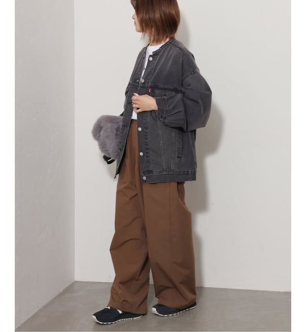 JOURNAL STANDARD relume「《予約》別注【LEVI&rsquo;S】COLLARLESS XL TRUCKER BK：デニムジャケット」|デニムジャケット|
