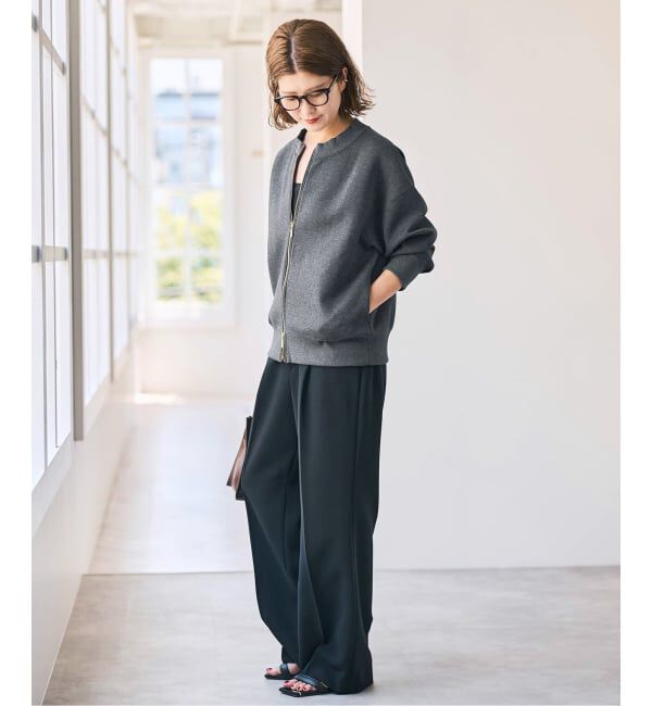 Spick and Span「《予約》ダンボールZIPカーディガン」|カーディガン|