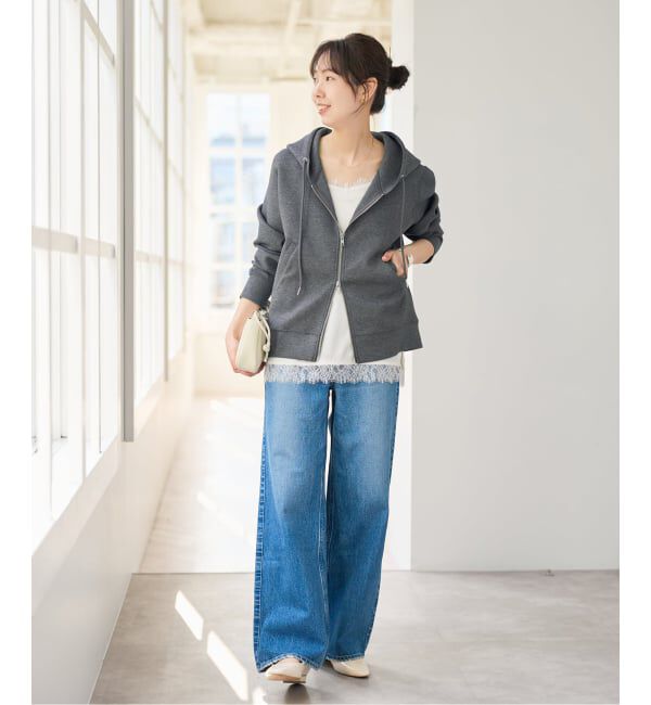 Spick and Span「《WEB限定カラー有り / 追加予約》ストレッチジップフードパーカー」|パーカー|