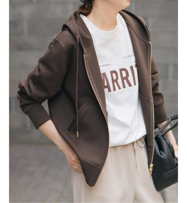 Spick and Span「《WEB限定カラー有り / 追加予約》ストレッチジップフードパーカー」|パーカー|