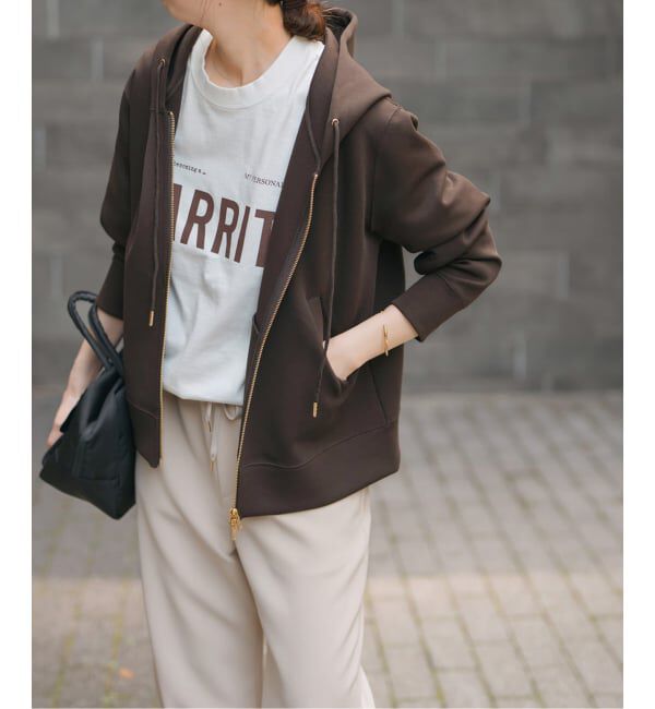 Spick and Span「《WEB限定カラー有り / 追加予約》ストレッチジップフードパーカー」|パーカー|