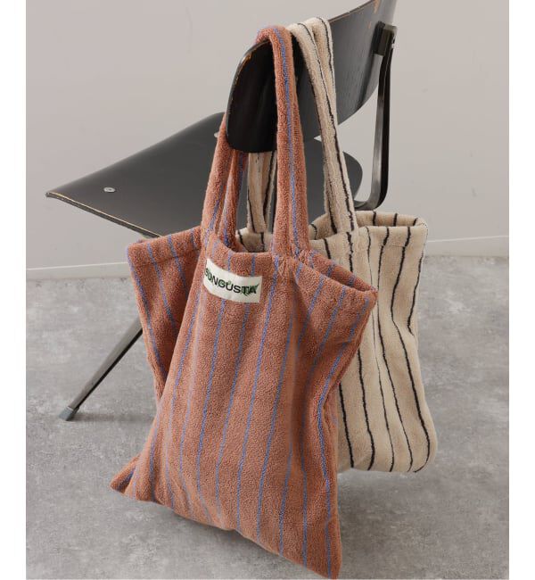  「《追加 / 一部カラーWEB限定》BONGUSTA/ボングスタ STRIPED トートバッグ」|トートバッグ|ブラウン