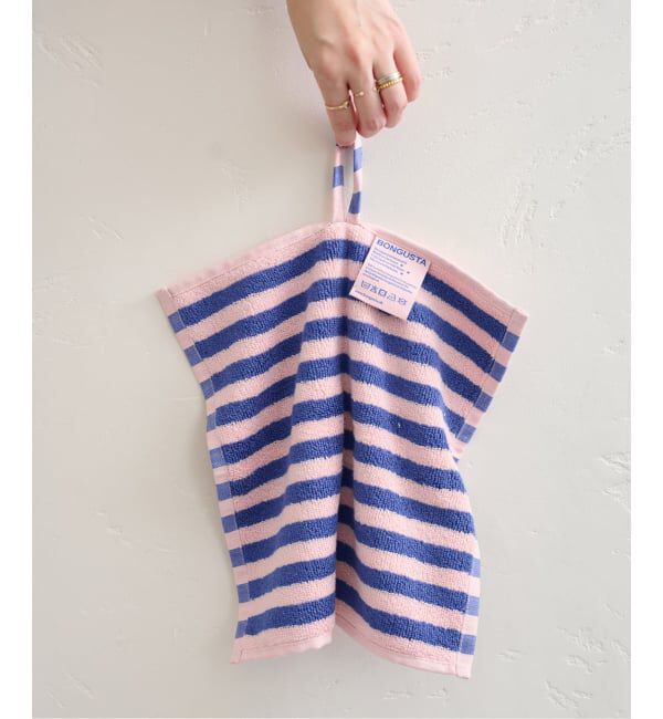  「BONGUSTA/ボングスタ NARAMWASH CLOTH」|ハンカチ|ネイビー