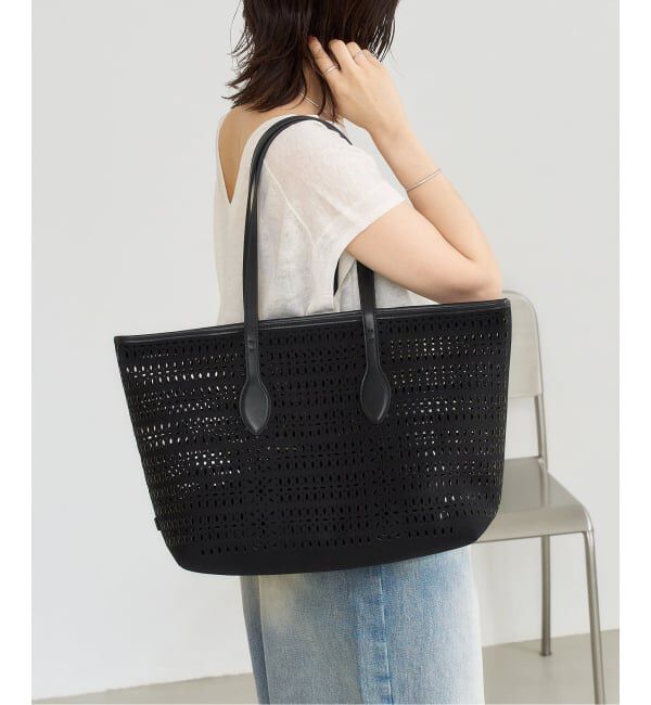  「《WEB限定》GIANNI CHIARINI/ ジャンニ キアリーニ cutting tote」|トートバッグ|ブラック