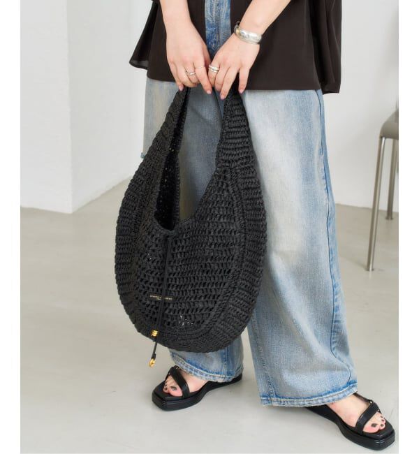  「《WEB限定》GIANNI CHIARINI / ジャンニ キアリーニpaper bag」|ハンドバッグ|ブラック