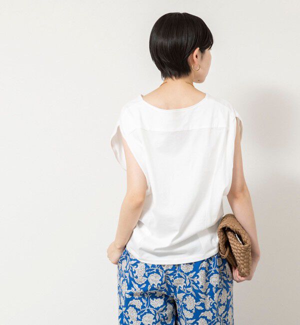 Rie Miller「変形フレンチスリーブボートネックカットソー」|Tシャツ・カットソー|