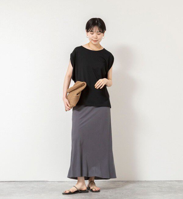 Rie Miller「変形フレンチスリーブボートネックカットソー」|Tシャツ・カットソー|