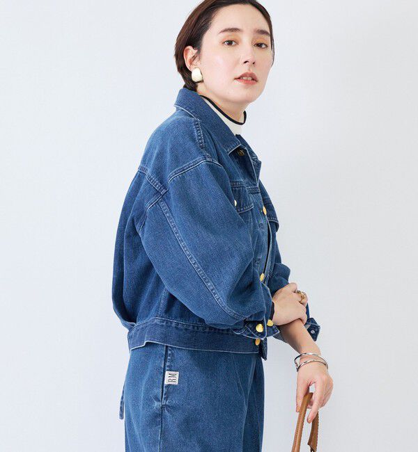 Rie Miller「【RM denim】バックひねりデザインショート丈Gジャン」|デニムジャケット|