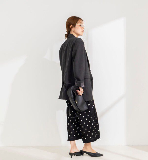 Rie Miller「《手洗い可能》Wジャガードニットサロペット」|オールインワン|