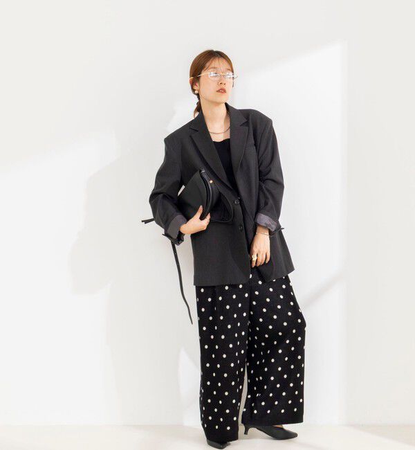 Rie Miller「《手洗い可能》Wジャガードニットサロペット」|オールインワン|