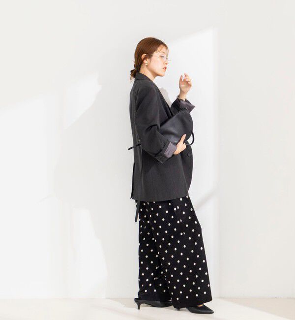 Rie Miller「《手洗い可能》Wジャガードニットサロペット」|オールインワン|