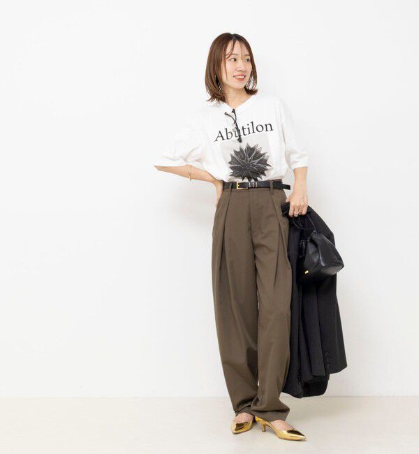 Rie Miller「【WEB＆一部店舗限アイテム】【karl blossfeldt】プラントフォトＴシャツ」|Tシャツ・カットソー|
