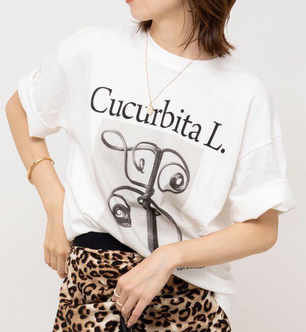 Rie Miller「【WEB＆一部店舗限アイテム】【karl blossfeldt】プラントフォトＴシャツ」|Tシャツ・カットソー|ホワイト系3