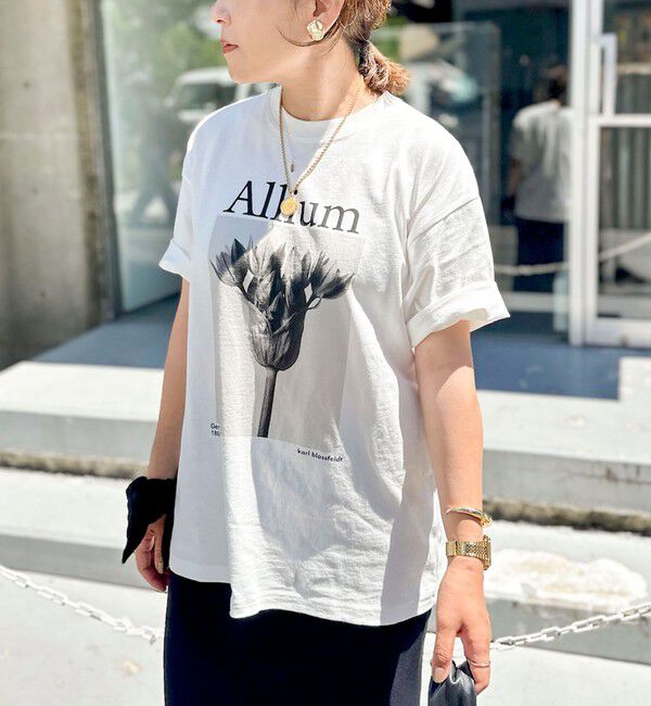 Rie Miller「【WEB＆一部店舗限アイテム】【karl blossfeldt】プラントフォトＴシャツ」|Tシャツ・カットソー|