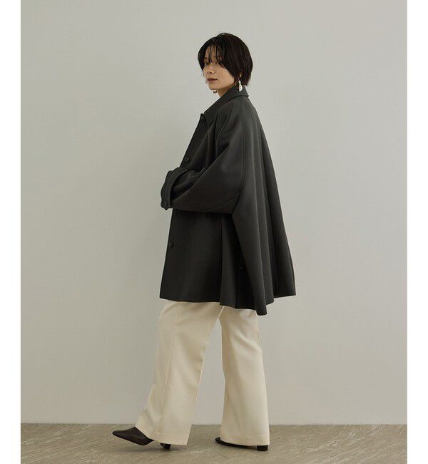 SALON adam et rope'「ウールメルトンテントシルエットコート」|ステンカラーコート|