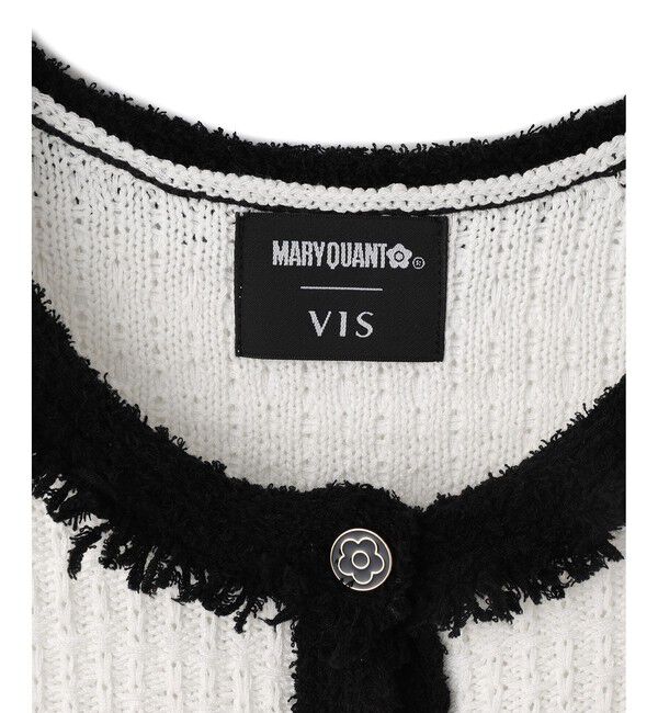 VIS「【MARY QUANT&times;VIS】配色フリンジベスト」|ベスト・ジレ|