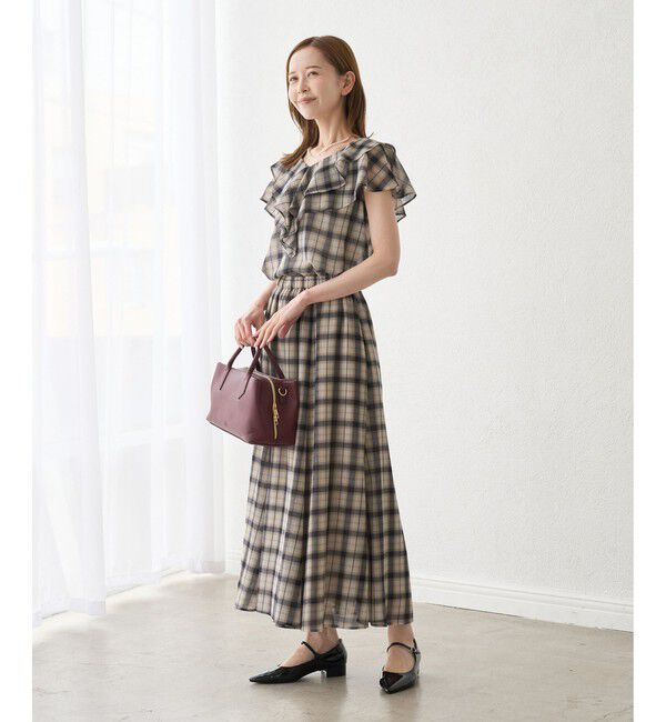 Rope&rsquo;Picnic「シアーマドラスチェックボイルブラウス」|シャツ・ブラウス|