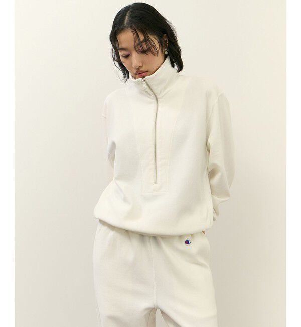ADAM ET ROPE'「【Champion for ADAM ET ROPE'】別注 SWEAT HALF ZIP」|スウェット・ジャージ|