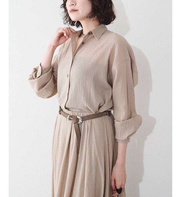  「コットンガーゼシフォンシャツ」|シャツ・ブラウス|