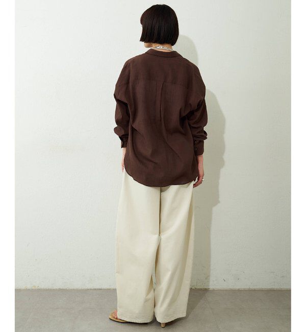  「コットンガーゼシフォンシャツ」|シャツ・ブラウス|