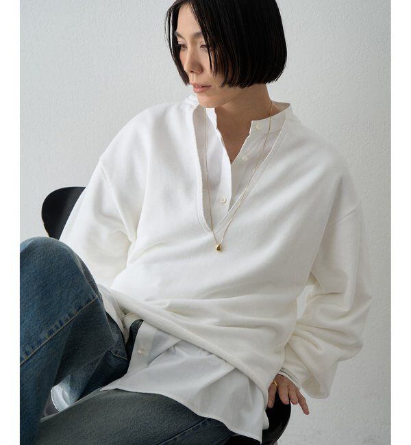  「ミドルスウェットVプルオーバー」|Tシャツ・カットソー|ホワイト