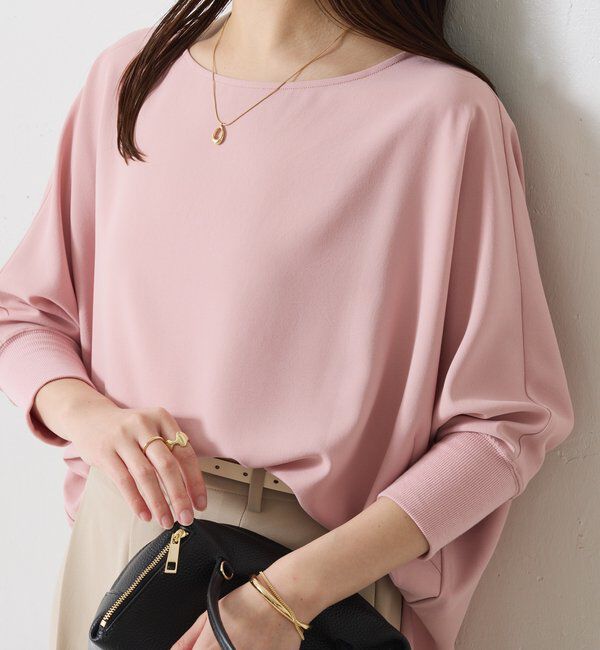  「《高機能/オールシーズン着られる》ジャージ袖リブブラウス」|シャツ・ブラウス|
