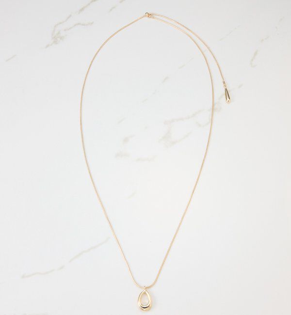  「【PAPILLONNER/パピヨネ】オーバルスライド2WAYネックレス」|ネックレス|