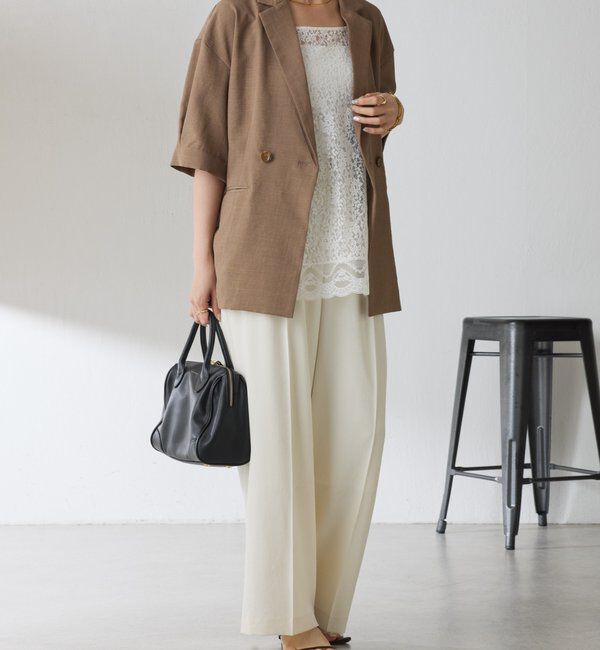  「《トレンド/ロングシーズン着回せる◎》スカラップレースキャミソール」|キャミソール|