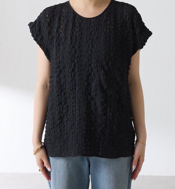  「【シルエットを変えられる】ドロストウエストフレンチTシャツ」|シャツ・ブラウス|