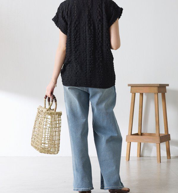  「【シルエットを変えられる】ドロストウエストフレンチTシャツ」|シャツ・ブラウス|