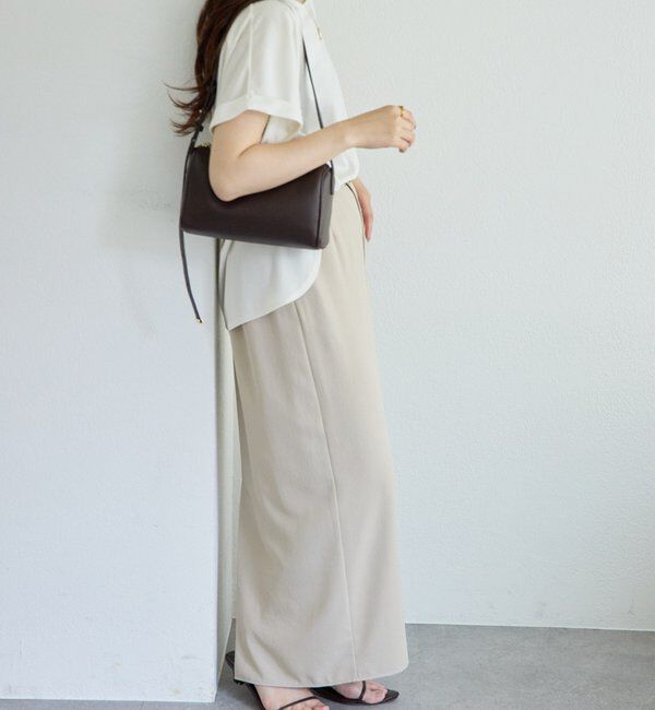  「【牛革/２WAY/500mlペットボトル】シュリンクリンオーバルショルダーバッグ」|トートバッグ|