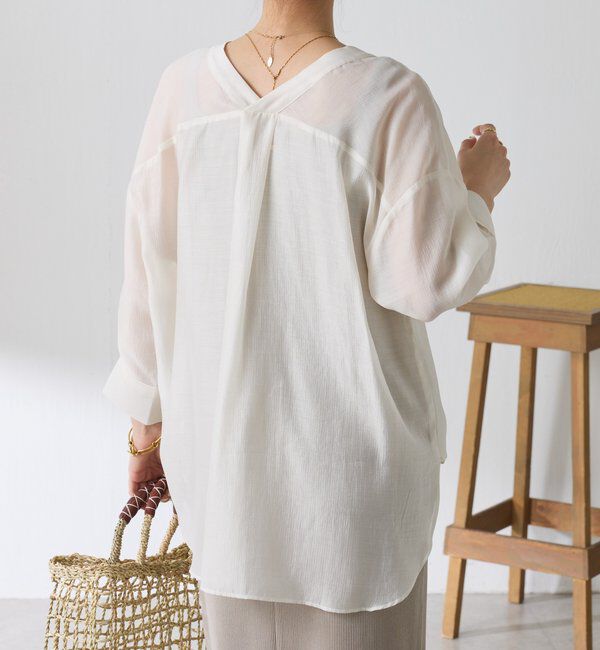  「【ロングシーズン着られる/丈調整可能◎】ヴィンテージライクオーバーシャツ」|シャツ・ブラウス|