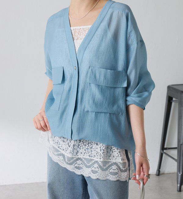  「【ロングシーズン着られる/丈調整可能◎】ヴィンテージライクオーバーシャツ」|シャツ・ブラウス|