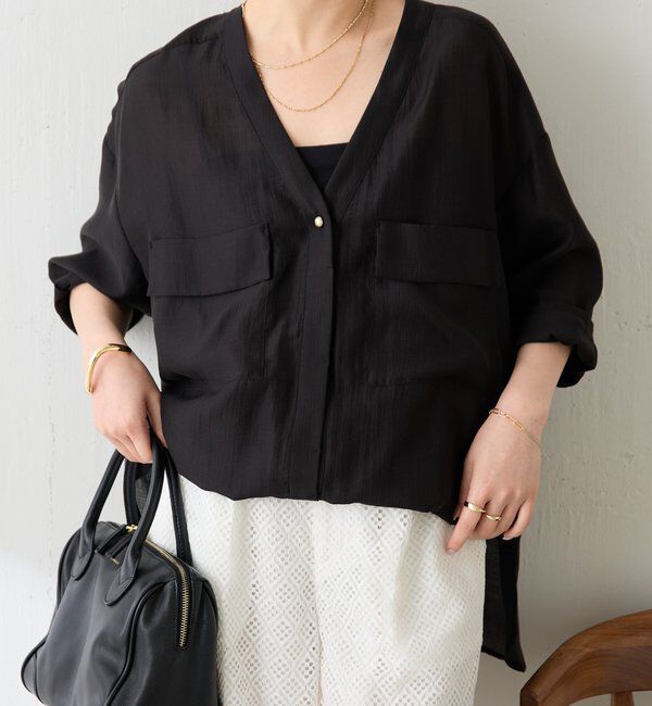  「【ロングシーズン着られる/丈調整可能◎】ヴィンテージライクオーバーシャツ」|シャツ・ブラウス|
