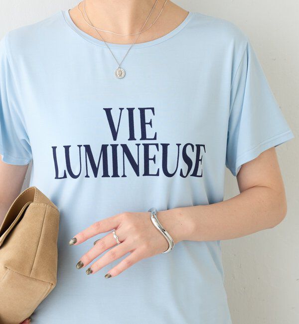  「【大人のロゴTシャツ】フロッキーコンパクトロゴTシャツ」|Tシャツ・カットソー|スカイブルー