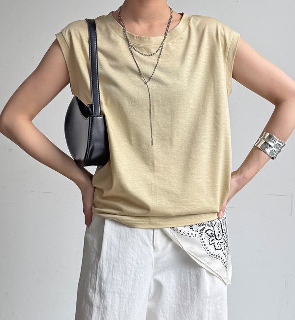  「【接触冷感】リヨセル混フレンチプルオーバー」|Tシャツ・カットソー|