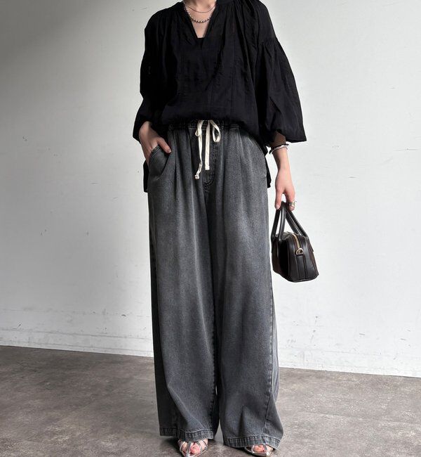  「デニムワイドイージーパンツ」|デニム|