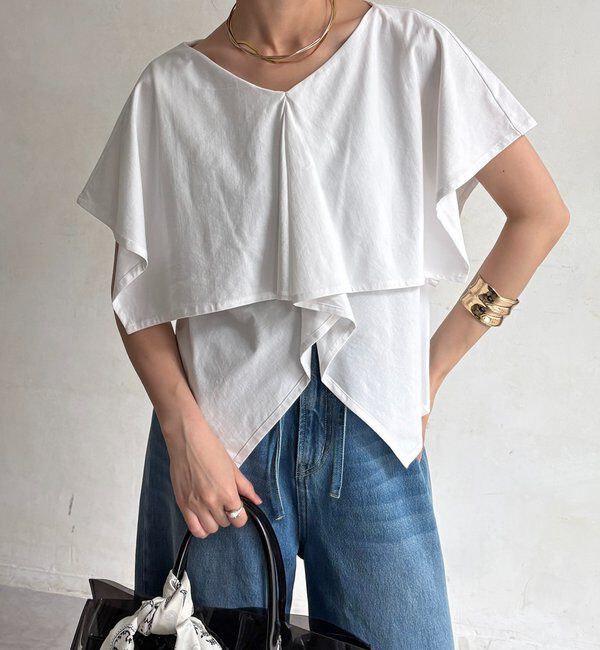  「ハンカチーフカラープルオーバー」|Tシャツ・カットソー|