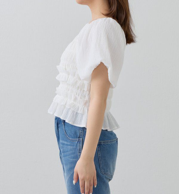  「シャーリングパフブラウス」|シャツ・ブラウス|